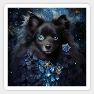 Jewelled Schipperke Sticker